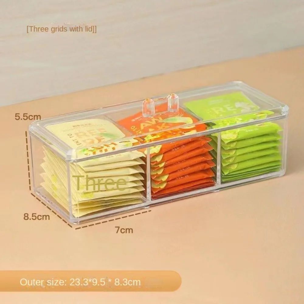 ClearView Acrylic Tea Bag Organizer With Drawer Divider Storage 5