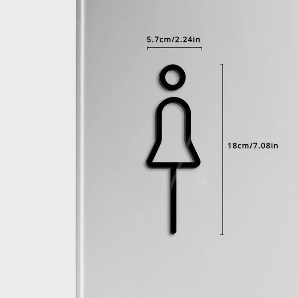 Elegant Black Gold Restroom Door Sign And WC Sign 4
