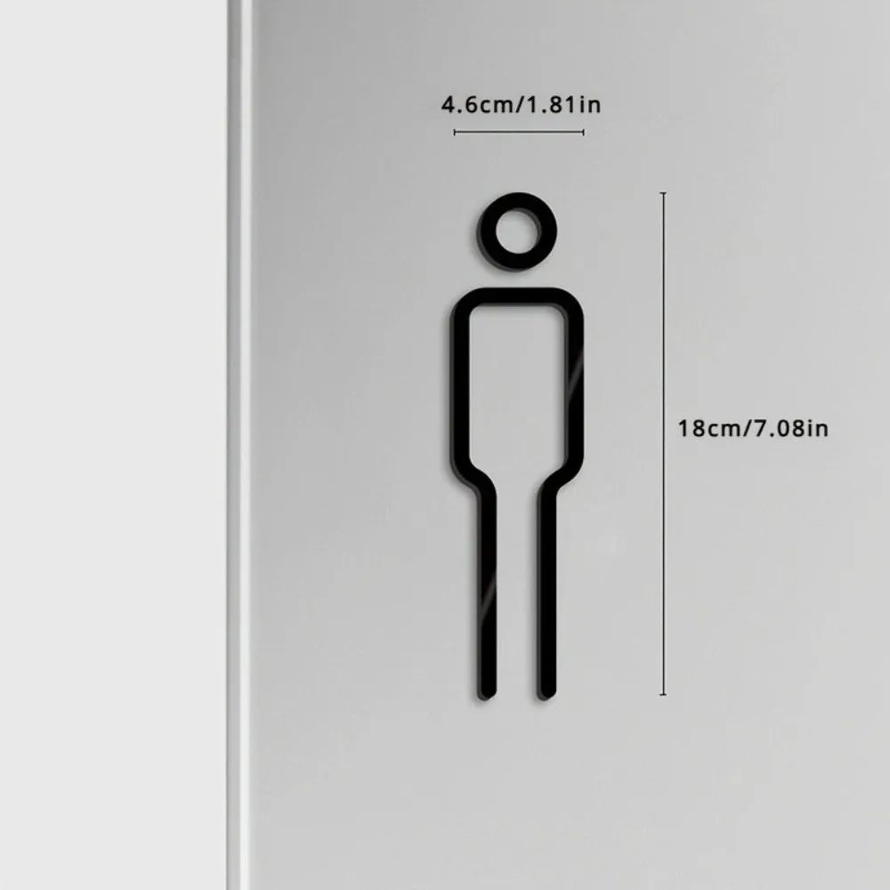 Elegant Black Gold Restroom Door Sign And WC Sign 5