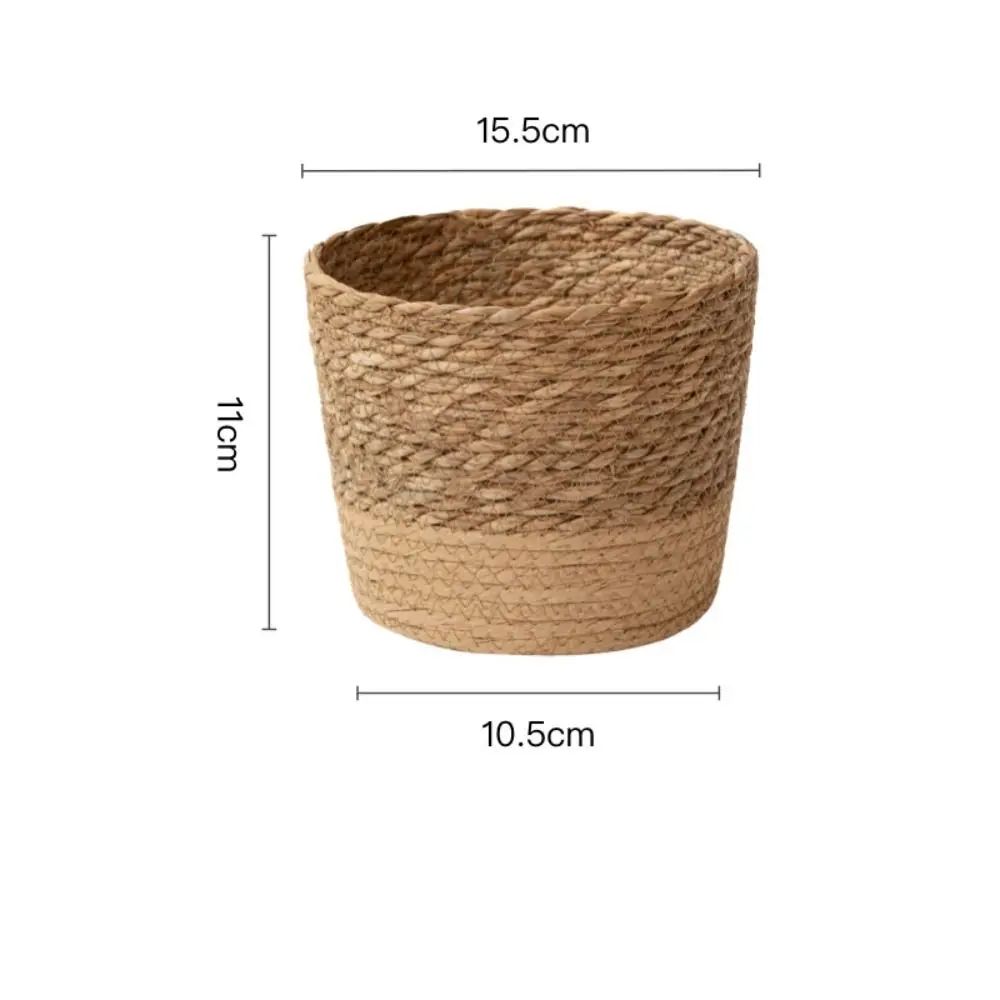 Handmade Woven Planter Basket Rustic Rattan Plant Pot For Stylish Indoor Outdoor Decor 6