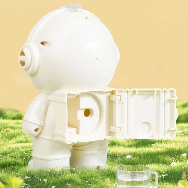 Astronaut Kids Water Dispenser Bottle Cute Astronaut Water Bottle With Straw Easy Press Design 1