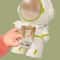 Astronaut Kids Water Dispenser Bottle Cute Astronaut Water Bottle With Straw Easy Press Design 3