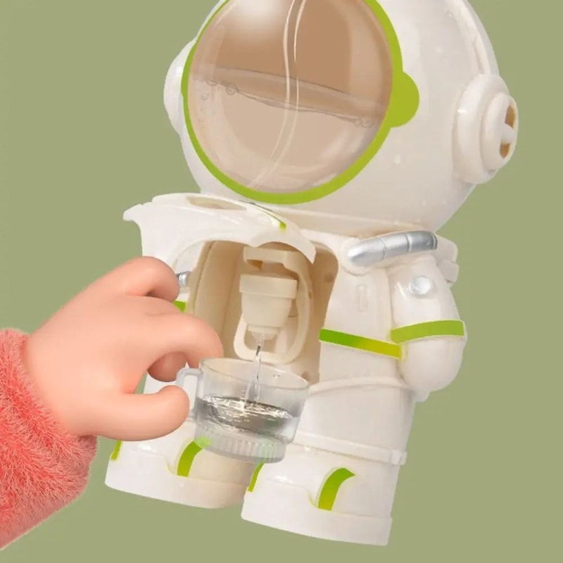 Astronaut Kids Water Dispenser Bottle Cute Astronaut Water Bottle With Straw Easy Press Design 3