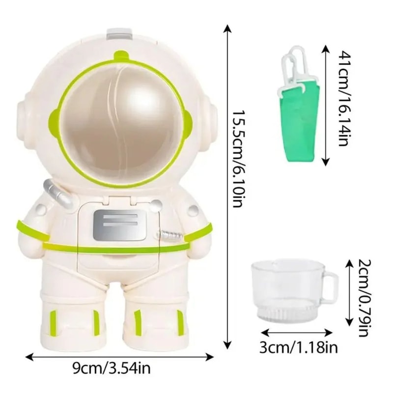 Astronaut Kids Water Dispenser Bottle Cute Astronaut Water Bottle With Straw Easy Press Design 5