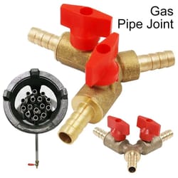heavy-duty brass y ball valve – 3 way hose connector with shut-off control