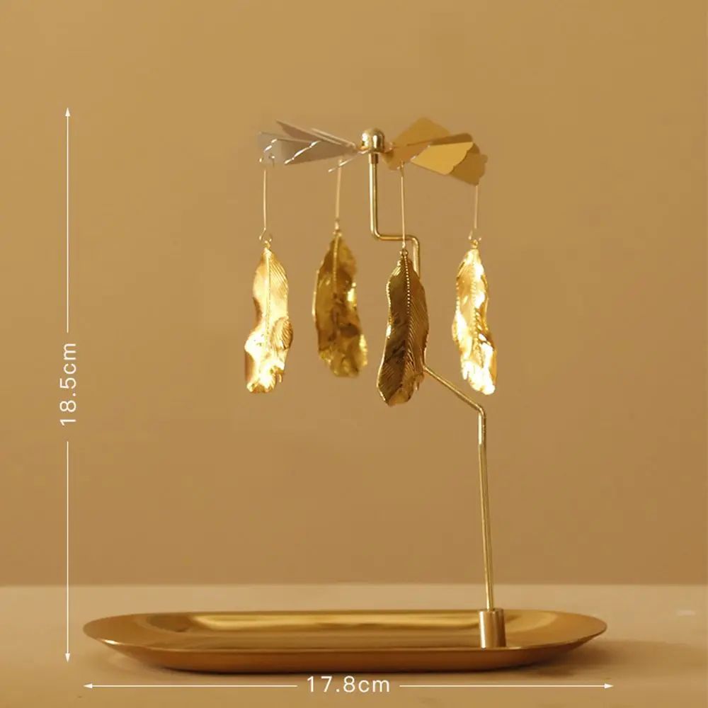 Golden Carousel Rotating Candle Holder For Romantic Home Wedding Decor 8