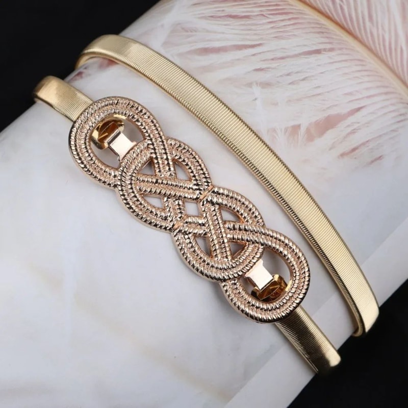 Elegant Stretch Gold Waist Chain Belt For Women 15