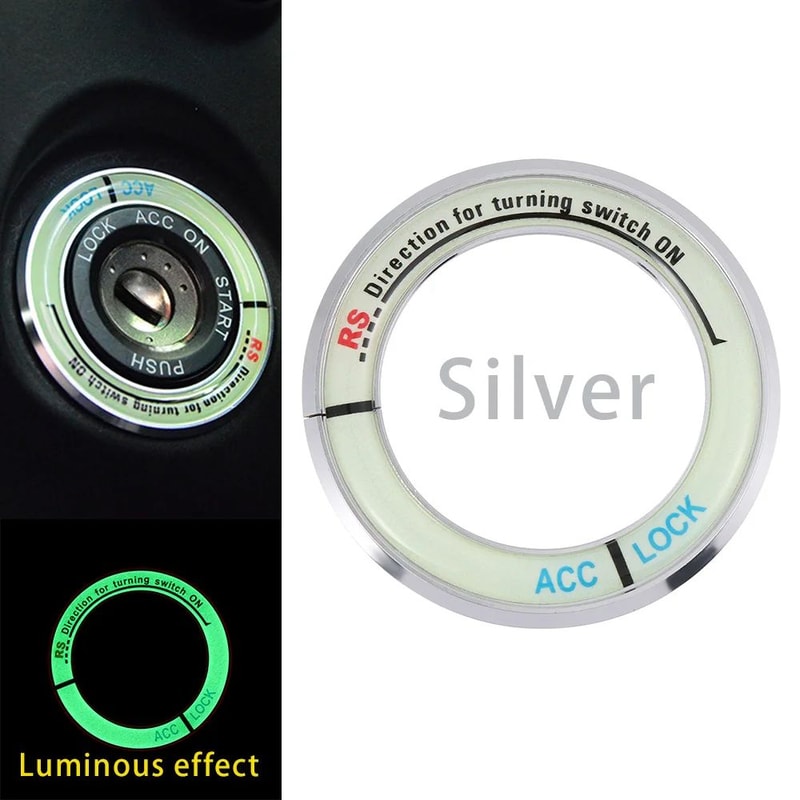 Luminous Aluminum Car Ignition Switch Cover For Toyota Corolla Levin 10