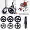 Heavy Duty Wheelchair Caster Wheel Replacement With Solid Tire 68 Inch Options 0