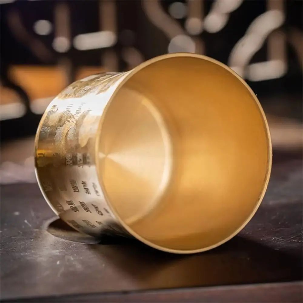 Auspicious Wealth Brass Tea Cup Feng Shui Cornucopia Baifu Mug For Prosperity Home Decor 4