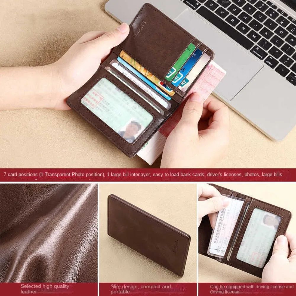 Vintage RFID Wallet For Men With Slim Money Clip 2