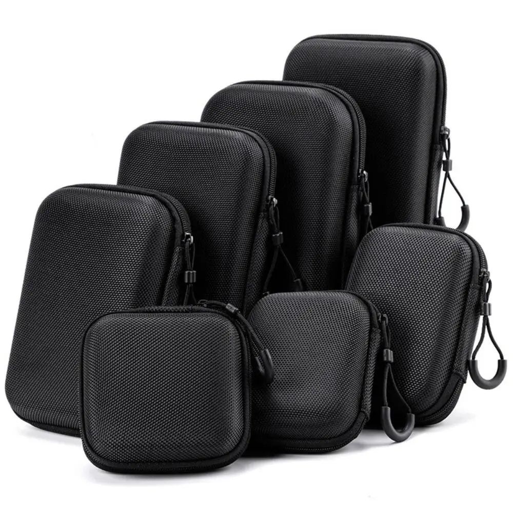 Mini Travel Earphone Case Durable EVA Storage Case With Zipper For Cables Accessories 0