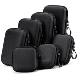 mini travel earphone case – durable eva storage case with zipper for cables & accessories