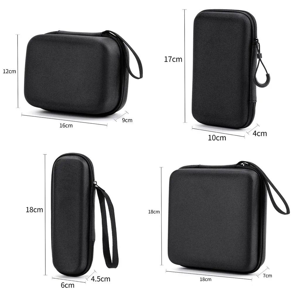 Mini Travel Earphone Case Durable EVA Storage Case With Zipper For Cables Accessories 4