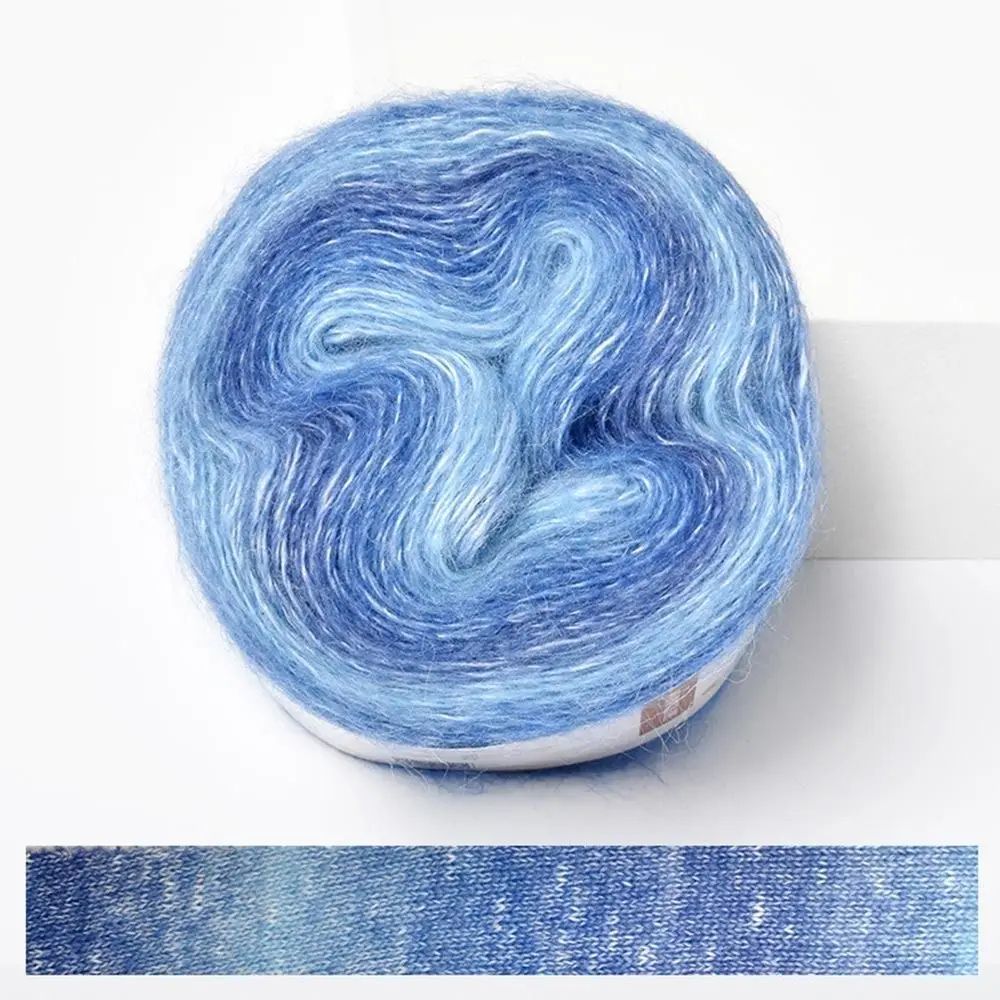 Rainbow Gradient Cake Yarn Soft Cotton Blend Crochet Yarn For Lightweight Summer Creations 13