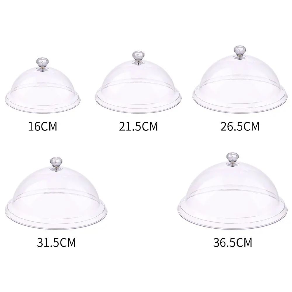 Elegant Acrylic Cake Stand With Cover Dustproof Dessert Display Dome 5