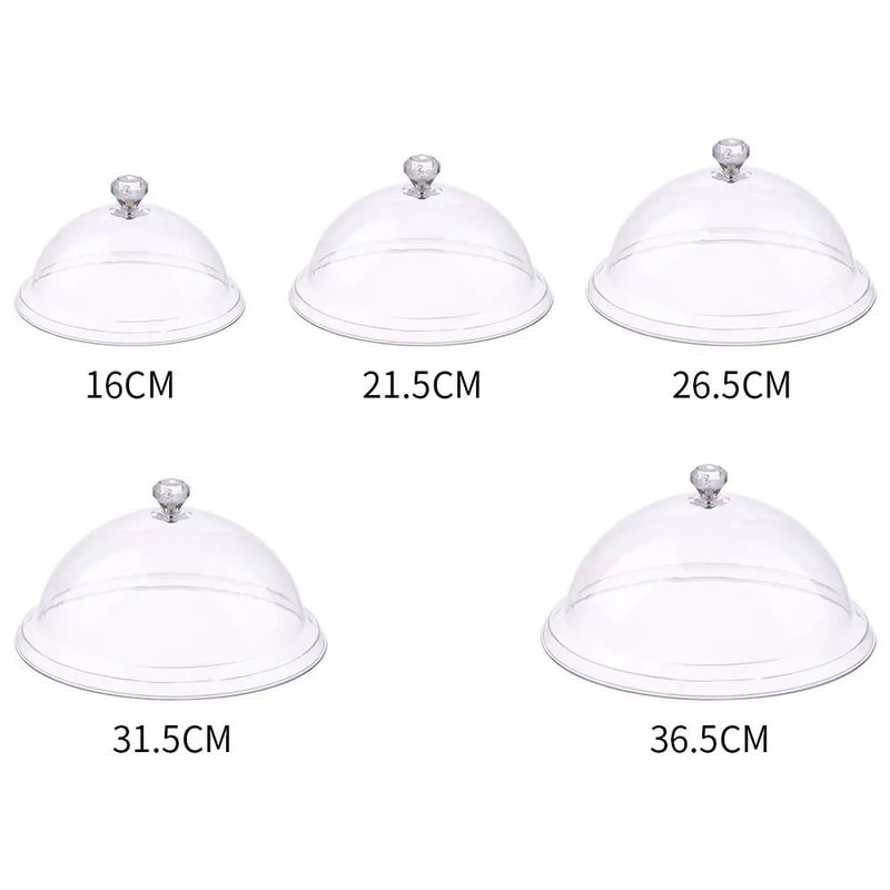 Elegant Acrylic Cake Stand With Cover Dustproof Dessert Display Dome 5