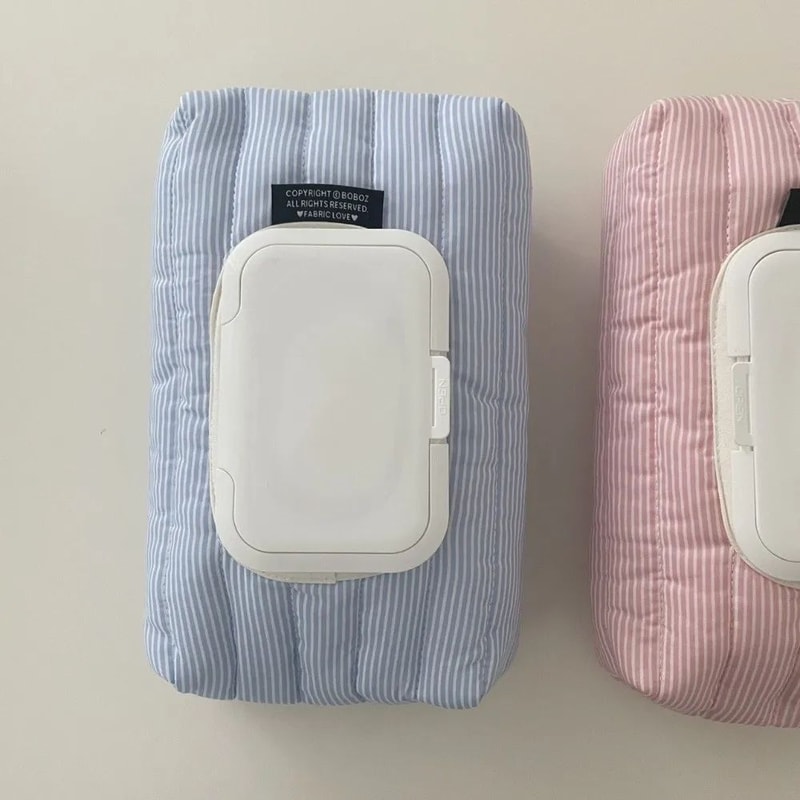 Portable Quilted Wet Wipe Pouch Tissue Case Organizer 1