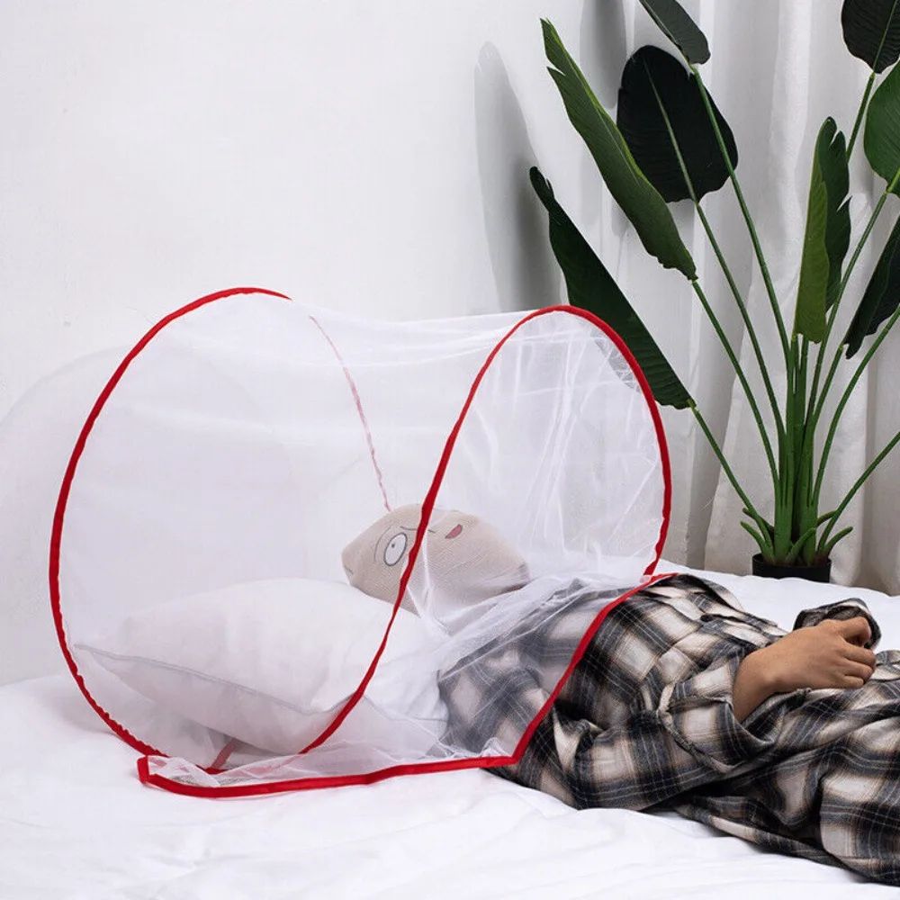 Portable PopUp Mosquito Net Cover Folding Bed Face Protection Tent 3