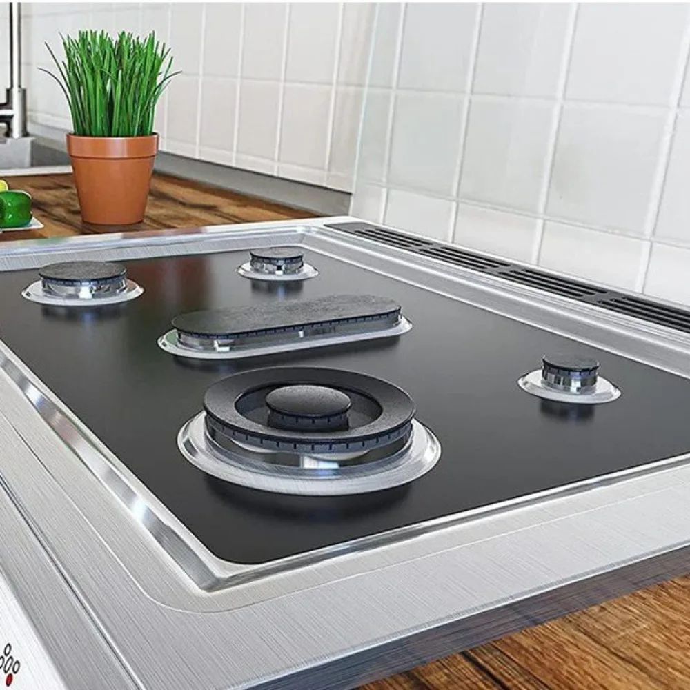 5Hole Reusable Stovetop Protector Gas Stove Liner Set 3