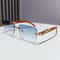 Retro Rimless UV400 Sunglasses Minimalist Cut Edge Fashion Shades 7