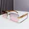 Retro Rimless UV400 Sunglasses Minimalist Cut Edge Fashion Shades 10