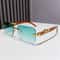 Retro Rimless UV400 Sunglasses Minimalist Cut Edge Fashion Shades 12