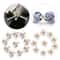 Elegant Rhinestone Pearl Flower Buttons Set For Wedding Crafts And DIY Accessories 0