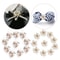 Elegant Rhinestone Pearl Flower Buttons Set For Wedding Crafts And DIY Accessories 0