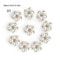 Elegant Rhinestone Pearl Flower Buttons Set For Wedding Crafts And DIY Accessories 6