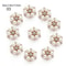 Elegant Rhinestone Pearl Flower Buttons Set For Wedding Crafts And DIY Accessories 8