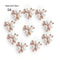 Elegant Rhinestone Pearl Flower Buttons Set For Wedding Crafts And DIY Accessories 9