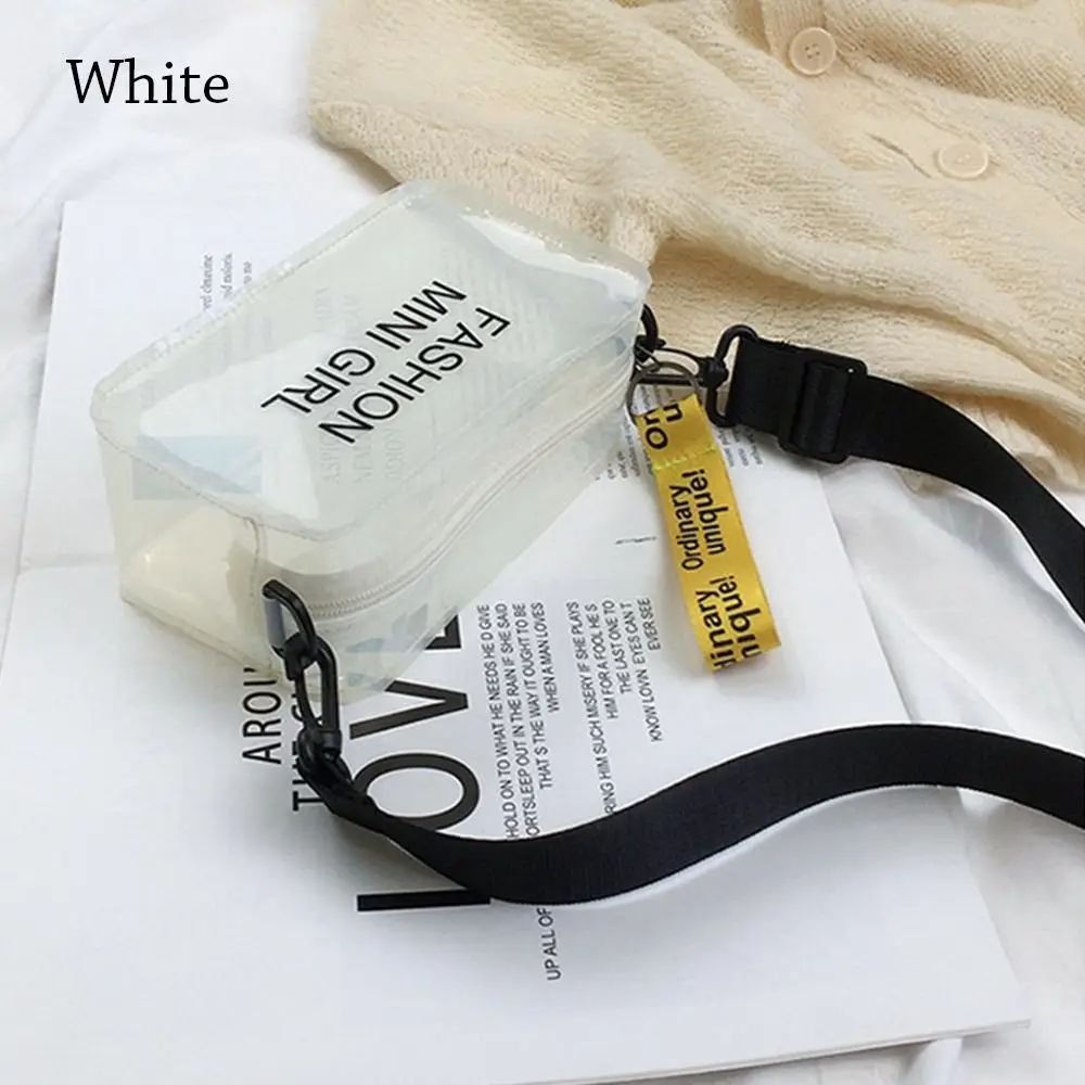 Candy Glow Transparent Crossbody Bag Mini Clear Shoulder Tote With Holographic Shine 6
