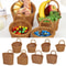 Handwoven Rattan Storage Basket With Handle Rustic Hanging Kitchen Organizer 3