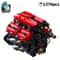 V8 Engine Model Kit With Motorized Building Blocks 1370pcs STEM Assembly Set 6