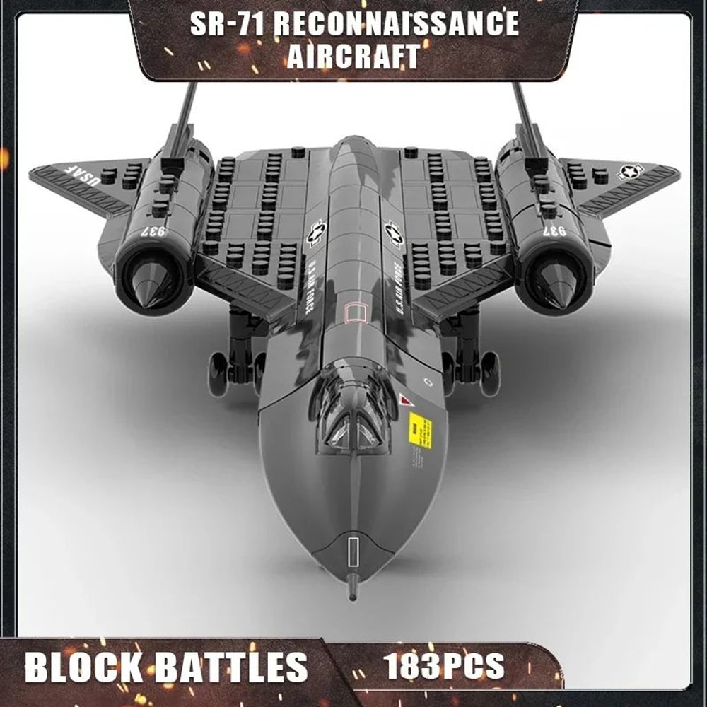 SR71 Blackbird Building Blocks STEM Spy Plane Model Kit 0