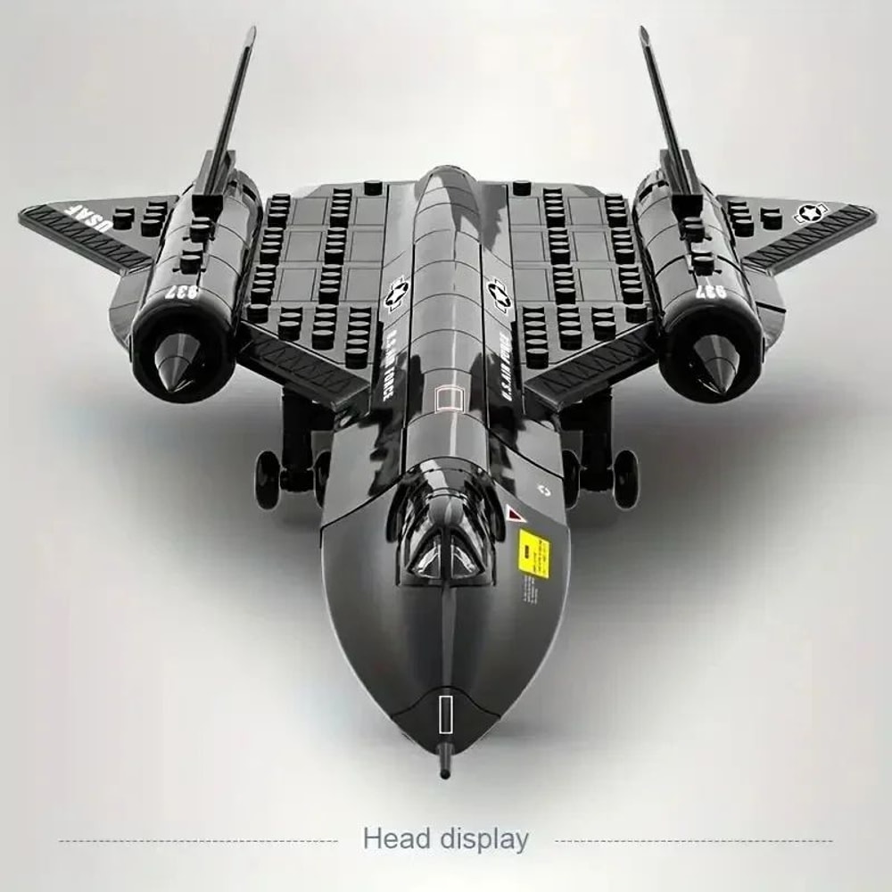 SR71 Blackbird Building Blocks STEM Spy Plane Model Kit 2