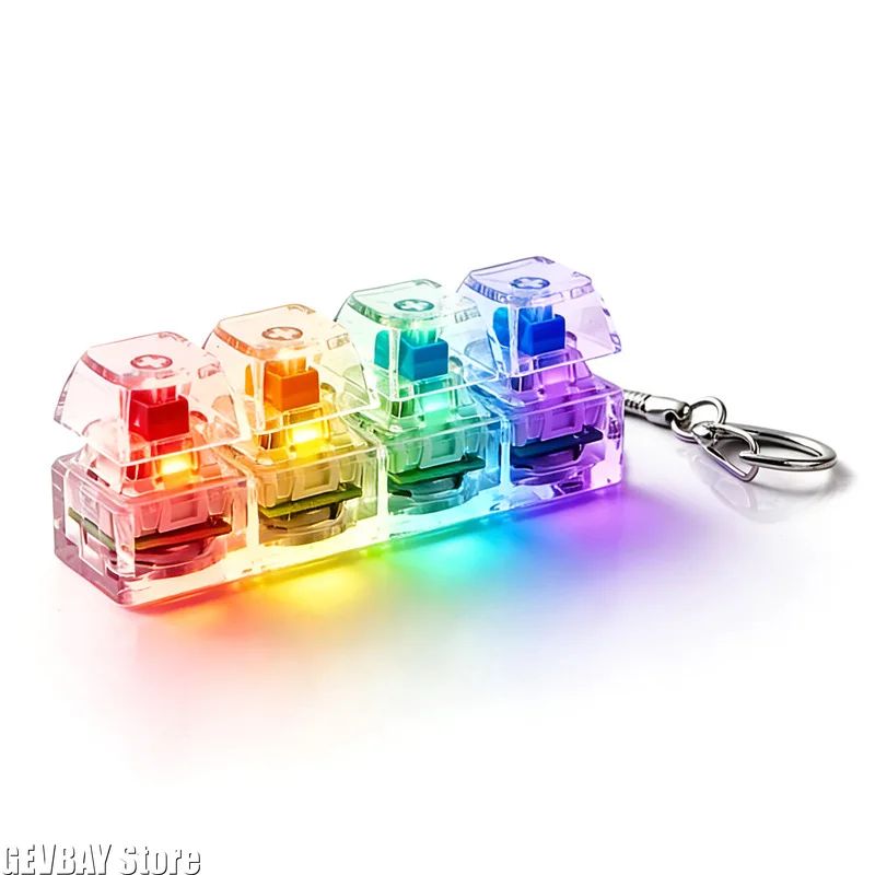 RGB Mini Keypad Fidget Toy Clicky Keyboard Keychain For Stress Relief 3