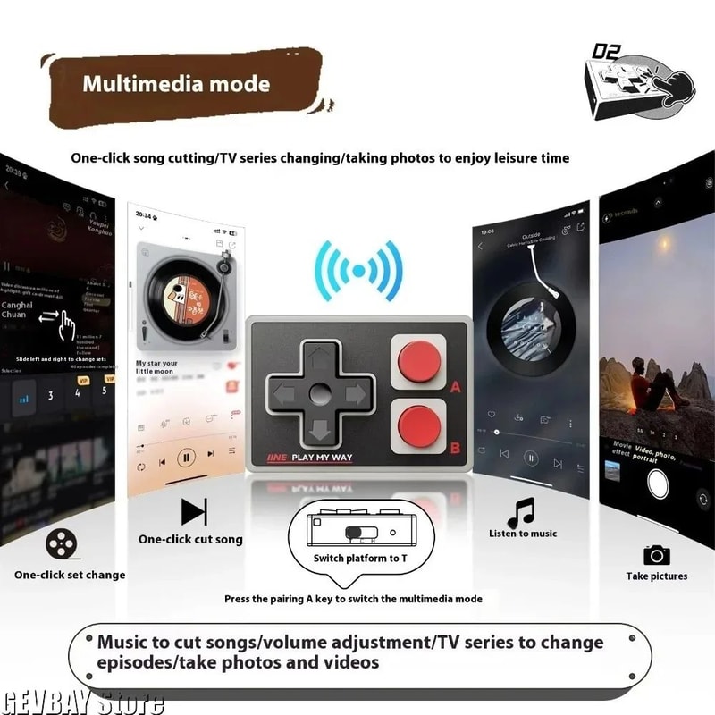 IINE Pocket Mini Bluetooth Gamepad Remote 4