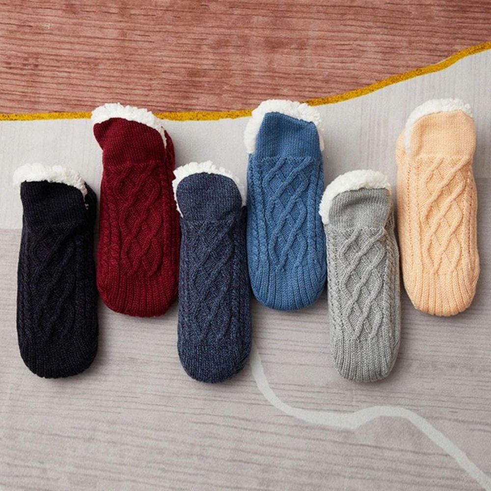 CozyGrip Mens Thermal Slipper Socks With Non Slip Soles 4