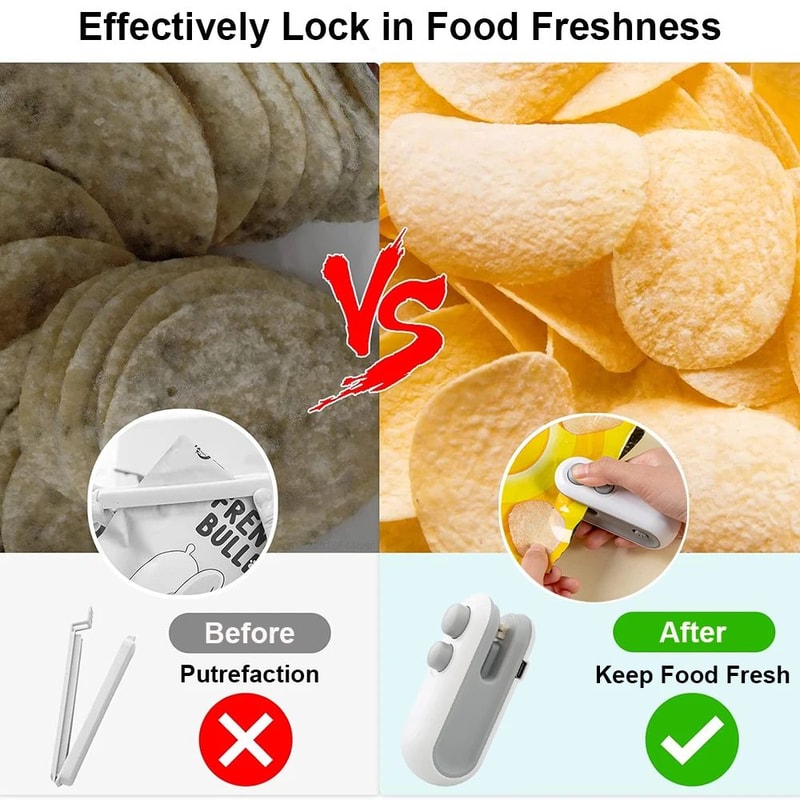 FreshLock Mini Bag Sealer Portable Handheld Heat Sealer 4
