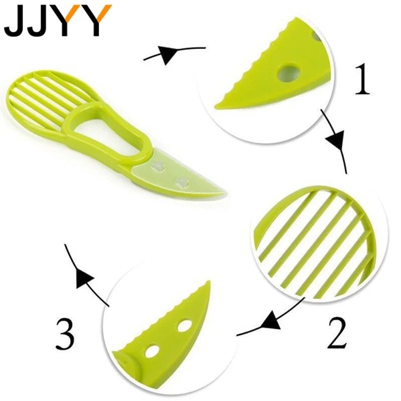3in1 Avocado Slicer Pitter MultiFunction Avocado Cutter And Fruit Prep Tool 5