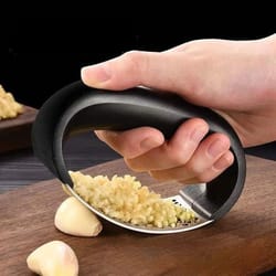 stainless steel garlic press and manual garlic mincer
