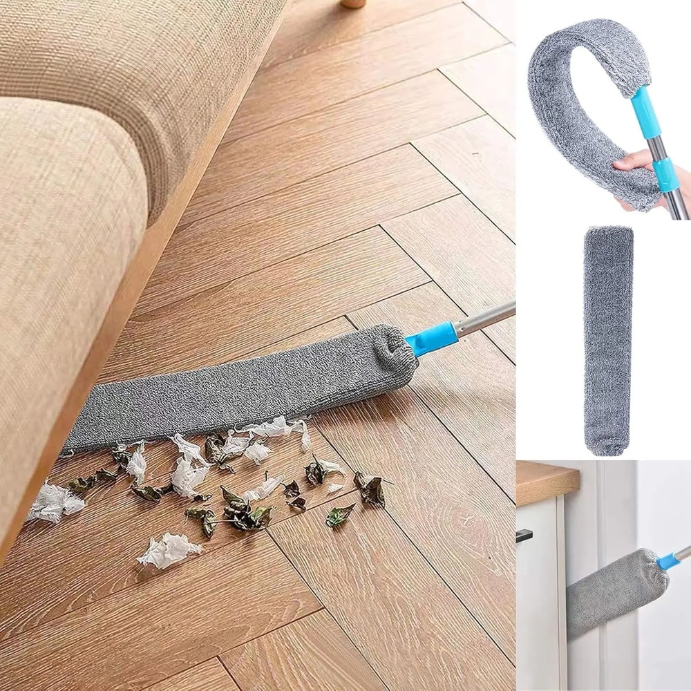 Flexible Long Handle Dust Mop For Under Bed And Ceiling Cleaning 5