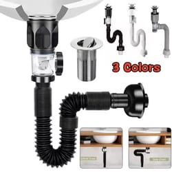 flexible anti-odor sink drain pipe with deodorizing filter