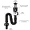 Flexible AntiOdor Sink Drain Pipe With Deodorizing Filter 4