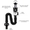 Flexible AntiOdor Sink Drain Pipe With Deodorizing Filter 4