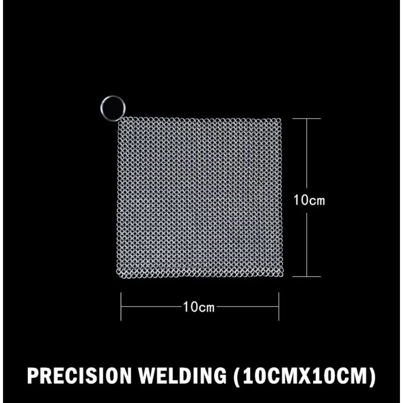 Premium 316 Stainless Steel Cast Iron Cleaner Chainmail Scrubber For Skillets Pots Pans 6