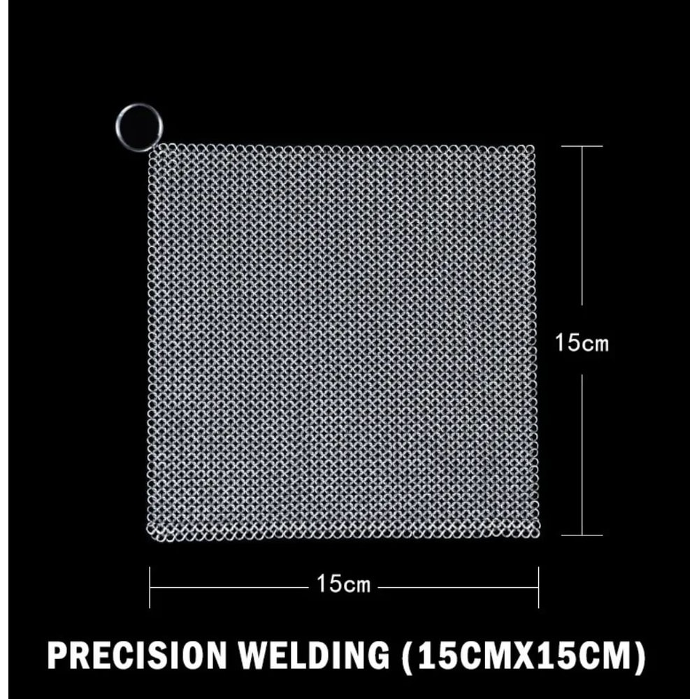 Premium 316 Stainless Steel Cast Iron Cleaner Chainmail Scrubber For Skillets Pots Pans 7