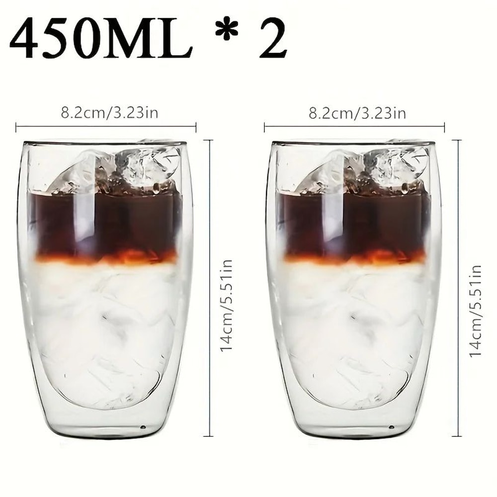 Double Wall Insulated Glass Cup For Espresso Tea Whisky 7